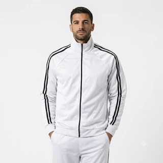 Jaqueta Masculina Gola Alta com Faixas Dryfit Moda Outono/Inverno 2K26