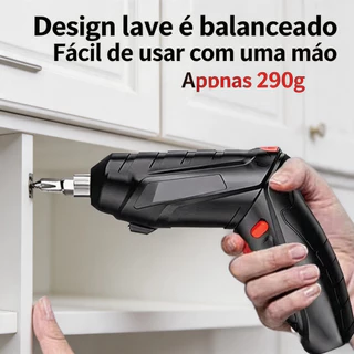 Eficiente Furadeira Parafusadeira Elétrica Resistente e durável Carregamento USB Longa autonomia Versão multifuncional