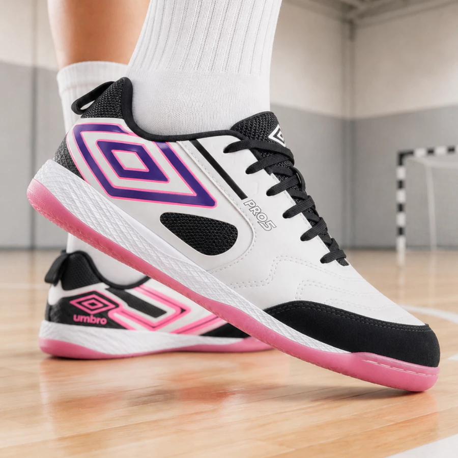 Chuteira Futsal Umbro Pro 5 Bump Couro Tênis de Futsal Profissional Original