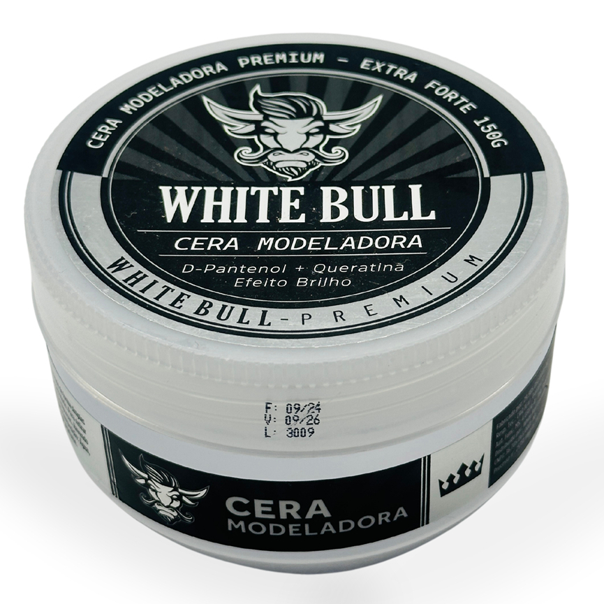 Pomada Cera Modeladora Masculina White Bull - Estilo para todos os Cabelos, Escolha o Seu