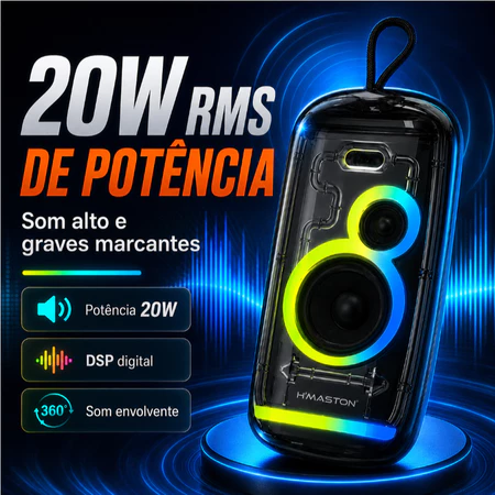H’MASTON AM46 20W Caixinha De Som Bluetooth Caixa De Som Blootooth Caixa De Som Bluetooth Portátil Som Caixa Bluetooth