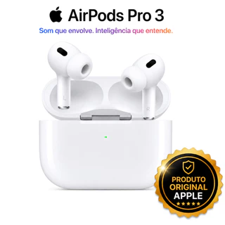 Apple AirPods Pro 3 USB-C Magsafe Fone de Ouvido com Cancelamento Ruído Original Lacrado