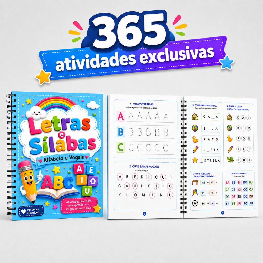 Caderno 365 Atividades de Alfabetização — A4