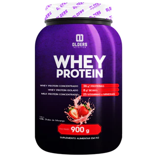 Whey Protein Milk-Shake de Morango | 8g BCAA + Proteína de Alto Valor Biológico + Ferro, Zinco, Cálcio e Magnésio