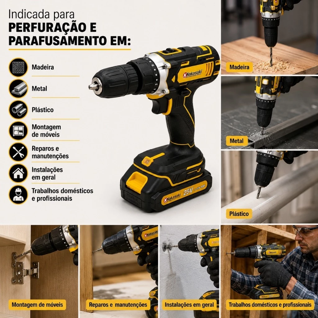 Parafusadeira Nakasaki - Aplicações