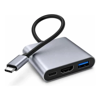 Adaptador Conversor Usb 3.0 Tipo C Para Hdmi 4k 3 Em 1 Ezsias Armarinhos