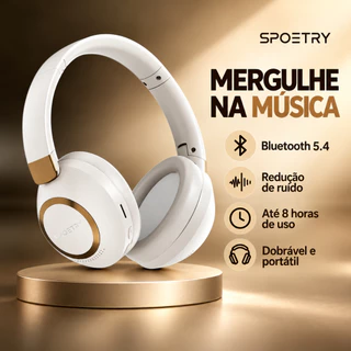 Fone Esportivo Sem Fio SPOETRY com À Prova de Suor para Corrida e Academia, Confortável e Estável