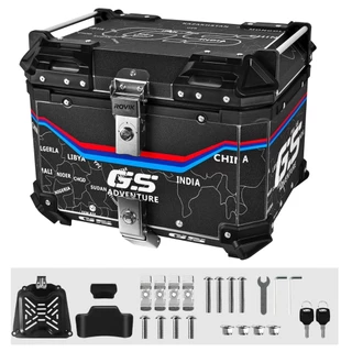 Bauleto Traseiro 45L Alumínio Reforçado Kit Completo Moto