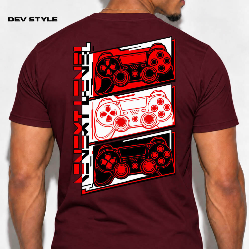 Camiseta Estampada Play Vídeo Game – Masculina e Feminina, Algodão, Plus Size — imagem 2