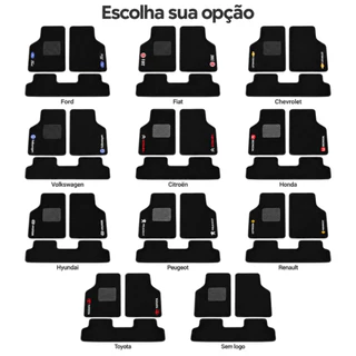 Kit Jogo de Tapetes Automotivo Carpete 3 Peças Antiderrapante Com Velcro + Lixeira e Aromatizante de Brinde