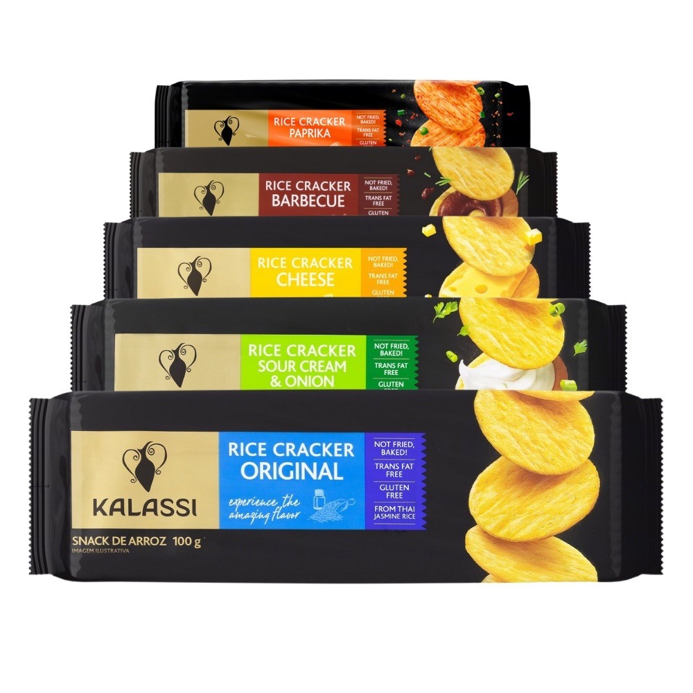 Snack de Arroz Kalassi Crackers 100g - Vegano, Sem Glúten e Assado ...