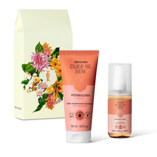 Kit Presente Feminino Cuide-se Bem Pessegura o Boticário; Body Splash, Hidratante e Caixa em Oferta na Shopee