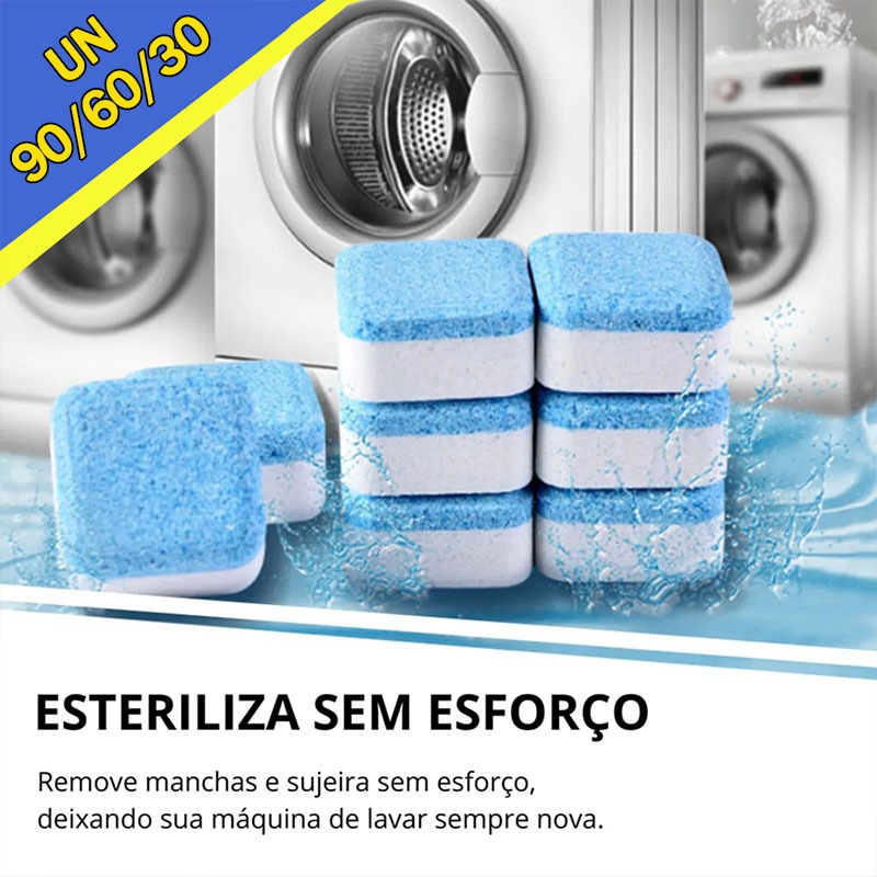 Pastilhas para Limpeza de Máquina de Lavar Roupas Efervescentes para ...