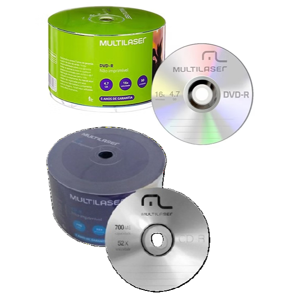 CD-R, DVD-R, MULTILASER | Shopee Brasil