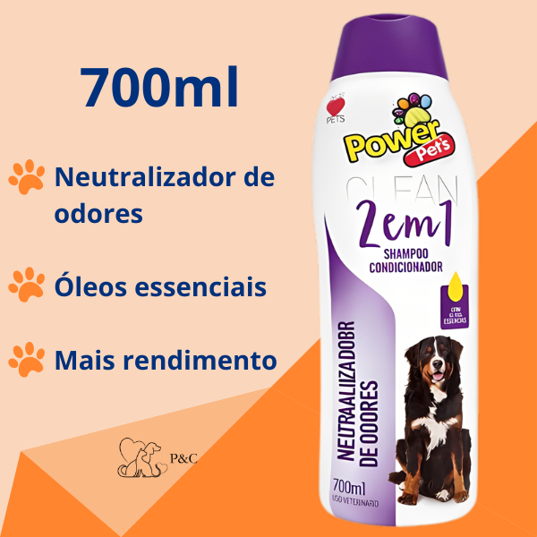 Shampoo e Condicionador Neutralizador de Odor 700ml para Cachorros e ...