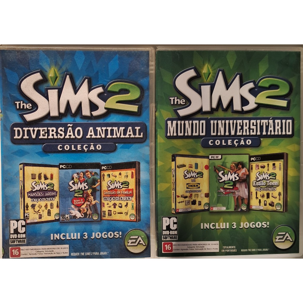 The Sims 2 - Coleção - Kit com 2 DVDs - Original Para Pc - Físico ...
