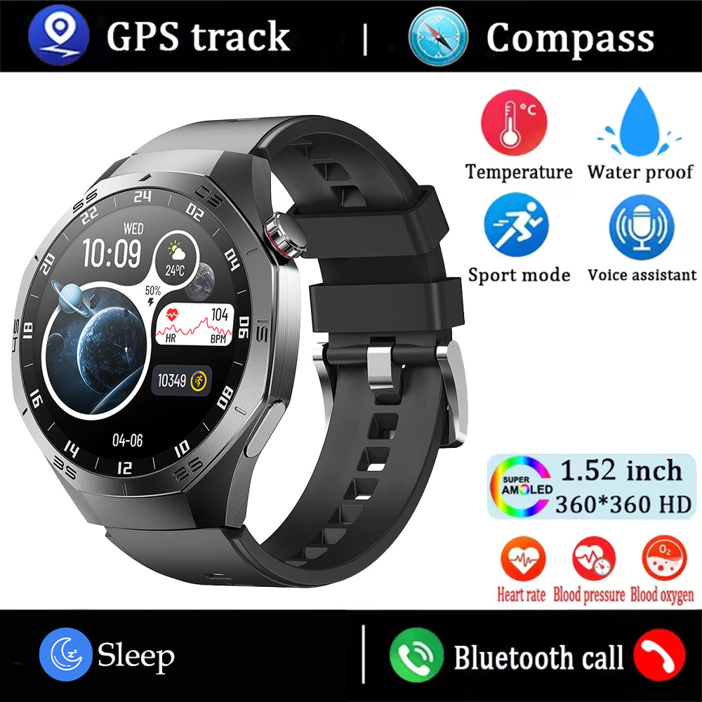 2026 MK5 Pro GPS NFC Relógio Inteligente Masculino HD Tela AMOLED