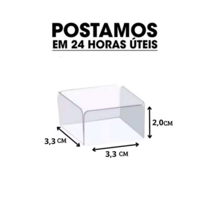 1.000 Forminhas Quadradas 3,3X3,3X2.0cm para Doces Finos F4L