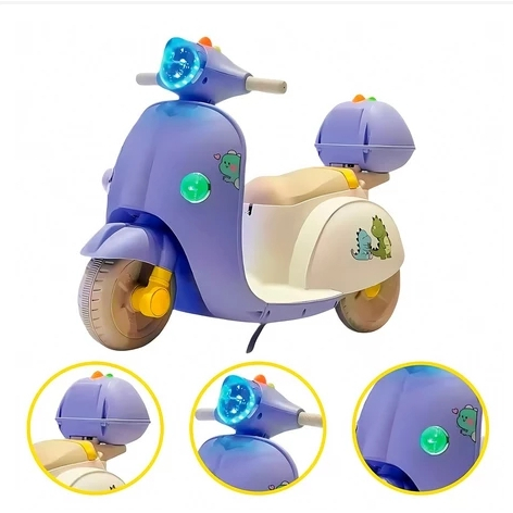 🦖 Scooter Elétrica Infantil Baby Dino 6V – Mini Moto Passeio Até 50kg | Unitoys 🦖 | Shopee Brasil
