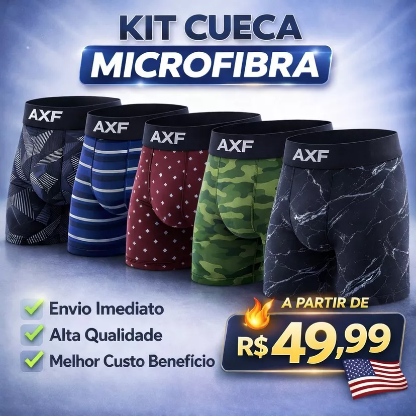 Kit 10 Cueca Box-Roupas Masculinaso