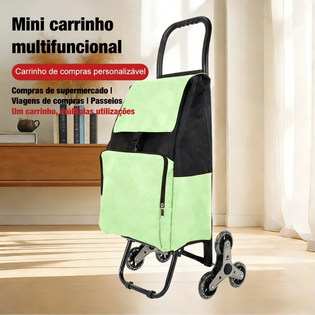 Carrinho de Feira Sobe Escada 6 Rodas