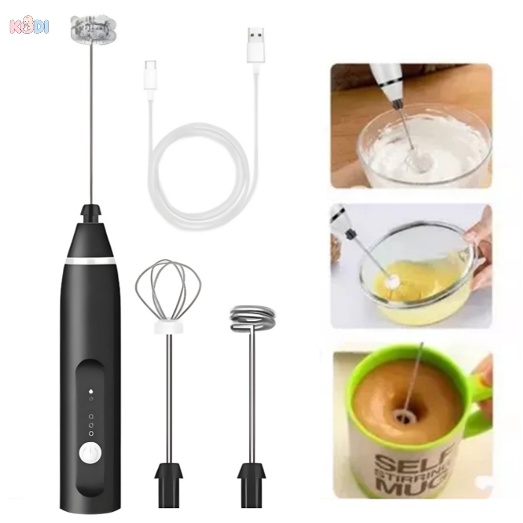 Mini Batedor Misturador Mixer Elétrico para Bebidas Leite Ca