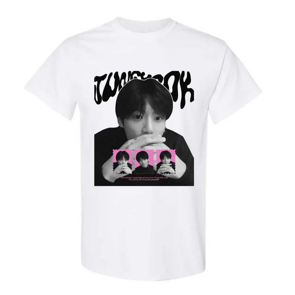 Camiseta BRANCA Suga BTS Min Yoongi Agust D D-Day 100% Algodão