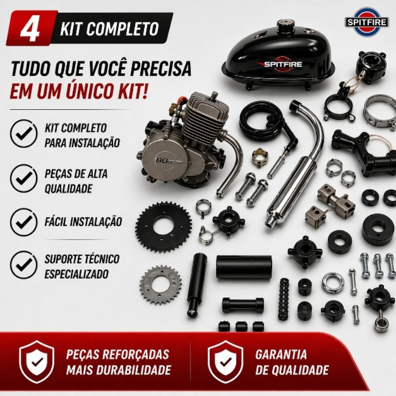 Bicicleta Motorizada 80cc Aro 29 Coroa Banco Xr Spitfire Moskito
