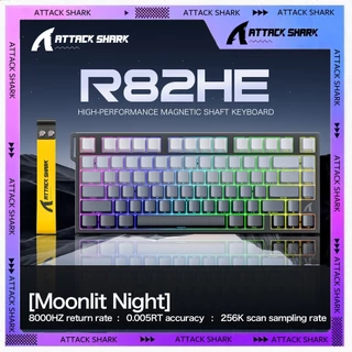 ATTACK SHARK R82HE Rapid Trigger Wired Mechanical Gaming Keyboard TKL NKRO RGB with 8K Polling