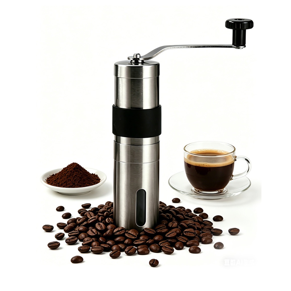 Moedor De Café Manual Em Aço Inox E Cerâmica Com Ajuste De M