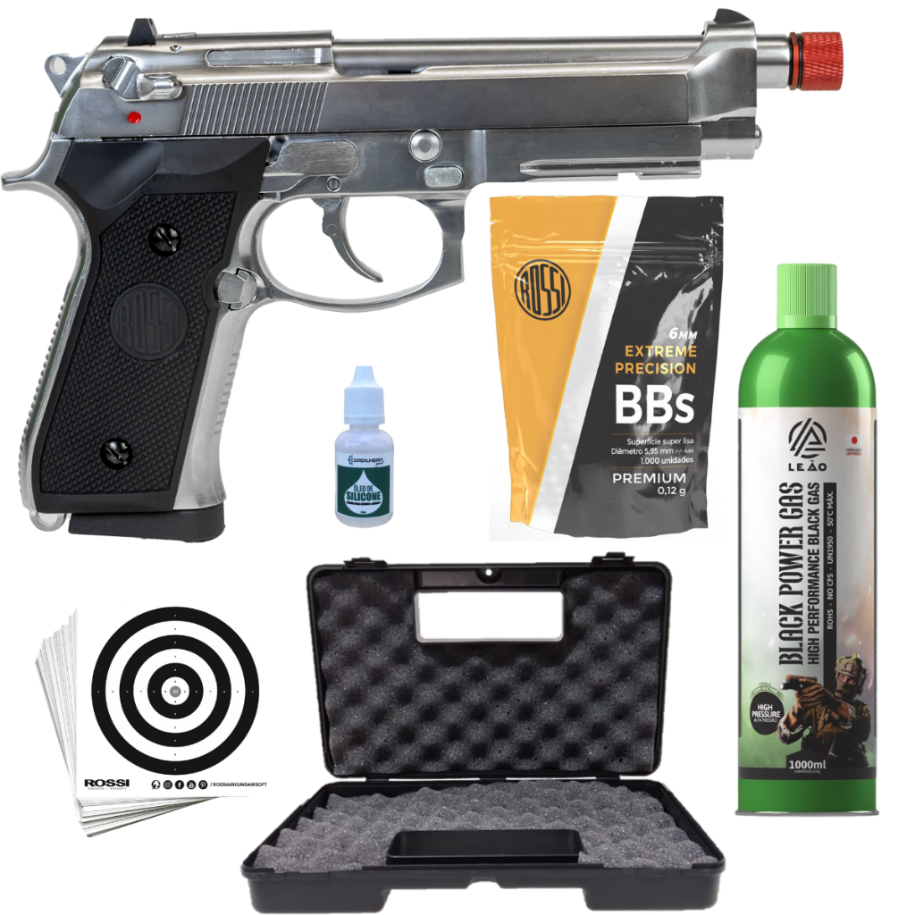 BERETTA M92S エアソフトガン Pistola de Airsoft Beretta M92 Silver Blowback Greengás GBB 6mm