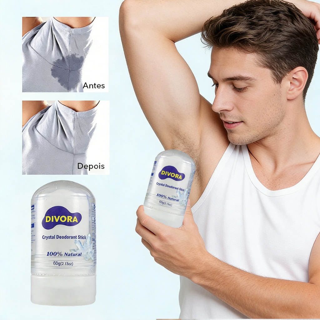 Desodorante de Cristal Natural DIVORA 60g | Elimina o Odor de Axilas ...