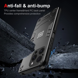 Capa Protetora Masculina Anti-Queda com Proteção Total da Lente, iPhone 11/12/13/14/15/16/17 Pro Max