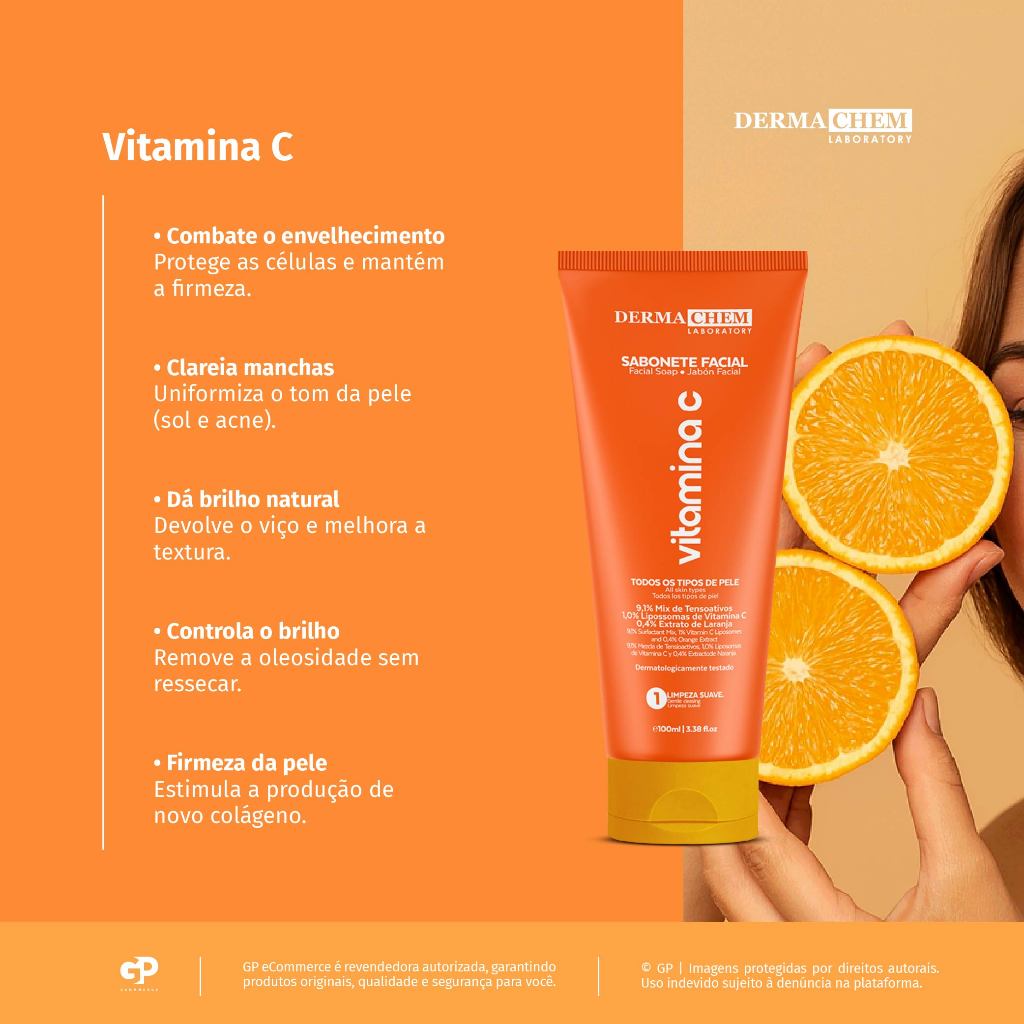 Sabonete facial de vitamina C Dermachem — foto 3