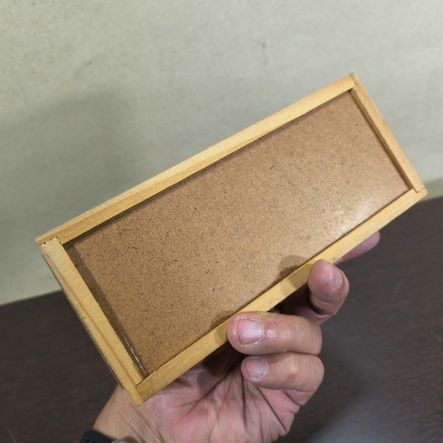 Estojo Madeira Porta Lápis Vintage AnoS 80 20x8x3cm 130g COD 03