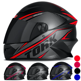 Capacete Fechado Moto Modelo R8 Várias Cores Tamanho 56 58 60 Viseira Fumê Pro Tork