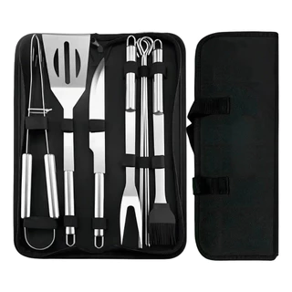Kit Para Churrascos 360 Kit Churrasco Conjunto Talhes Para Churrasco - 09 Unidades