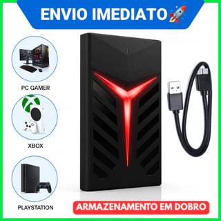 HD Externo USB 3.0 Compativel com Xbox, Console, PC e Celular Armazenamento Portátil com NF e Garantia