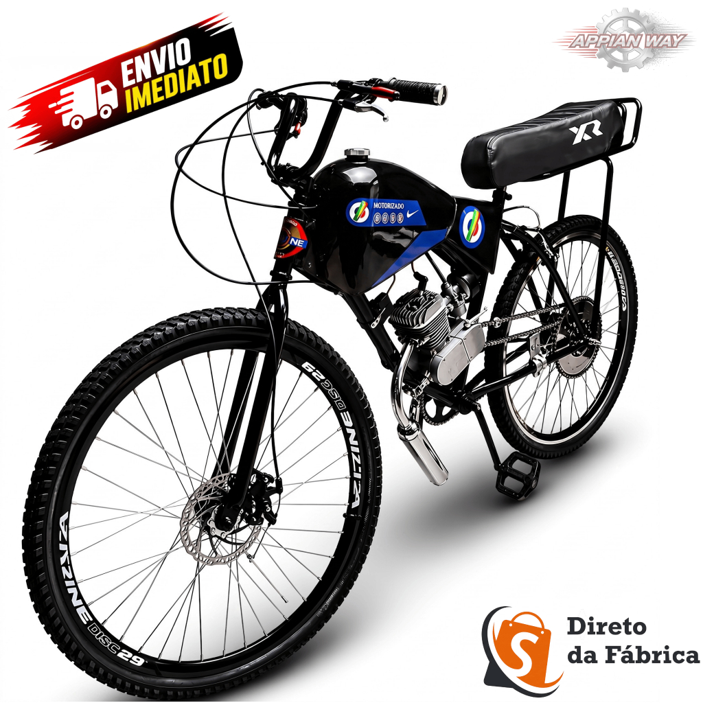Bicicleta CAIÇARA Motorizada 80cc Aro 29 Spitfire Verde Kawazaki