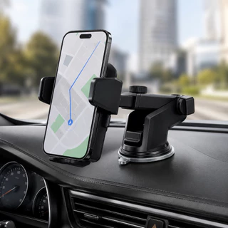 Suporte Carro para Celular e GPS com Ventosa Rotação 360° Ajustável Universal Anti-Queda para Painel
