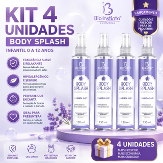 04 Desosodorante Colônia Body Splash Lavanda Baby 130ml - Bio Instinto