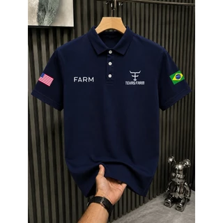 Camisa Polo EUA X BR Texas Farm Country Malha Piquet Premium