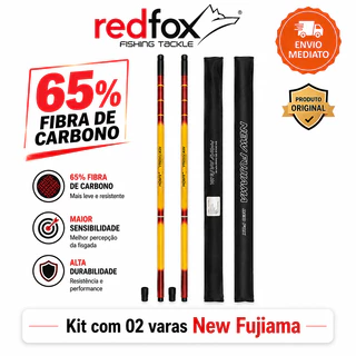 KIT COM 02 VARAS TELESCÓPICAS REDFOX NEW FUJIAMA