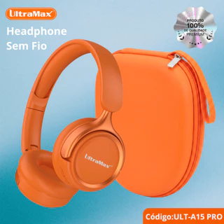 Headphone Fone de Ouvido Bluetooth UltraMax ULT-A15 PRO Sem Fio Áudio Hi-Fi Graves Potentes BassUp Entrada P2