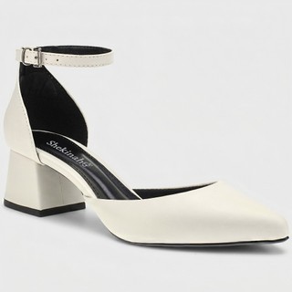 Scarpin bico fino salto bloco Shekinah