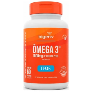 BIGENS Ômega 3 TG IFOS 60 Cápsulas EPA DHA 1000mg Óleo de Peixe