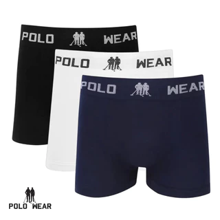 Kit 3 Cuecas Polo Wear Box Masculina Original Microfibra sem Costura