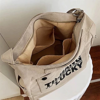 Bolsa Transversal de Lona Vintage Unissex - Grande Capacidade Unissex Estilo Escolar Para Estudantes E Bolsa Mensageiro