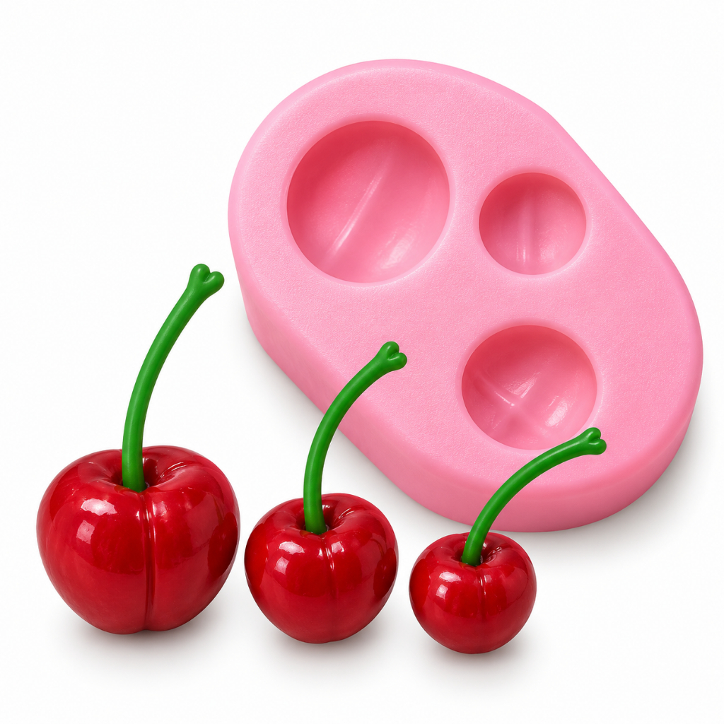 Molde de Silicone Cerejinhas – Mini Cerejas para Biscuit, Comida Fake e ...