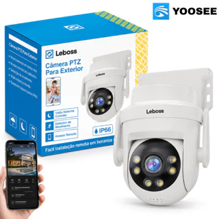 Câmera de Segurança WiFi PTZ Externa 2MP YOOSEE Visão Noturna Alerta de Movimento